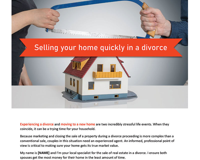 FARM: Selling your home quickly in a divorce