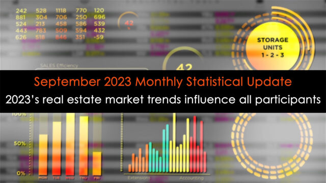 2023’s real estate market trends influence all participants; Monthly Statistical Update (September 2023)