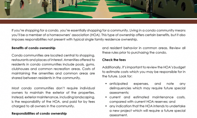 FARM: Shopping for a condo