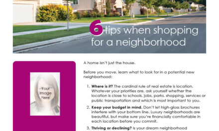 FARM: 6 tips when shopping for a neighborhood