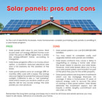 Solar panels pros and cons