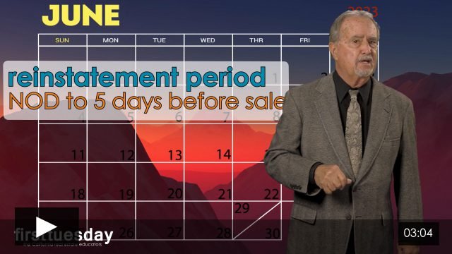 The Stages of Foreclosure, Reinstatement and Redemption