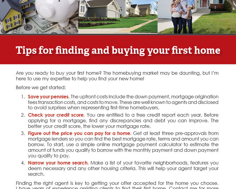 FARM: Tips for finding and buying your first home