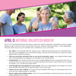 Volunteer month