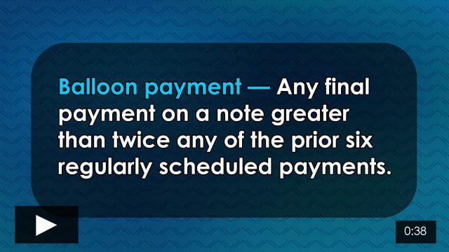 Word-of-the-Week: Balloon payment