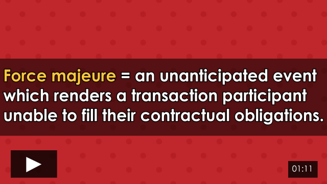 Word-of-the-Week: Force Majeure