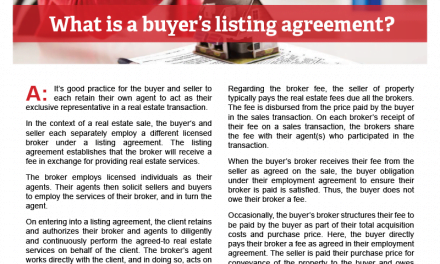 Client Q&A: What is a buyer’s listing agreement?