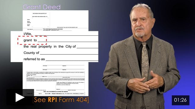 Words of Conveyance for a Fee or Less