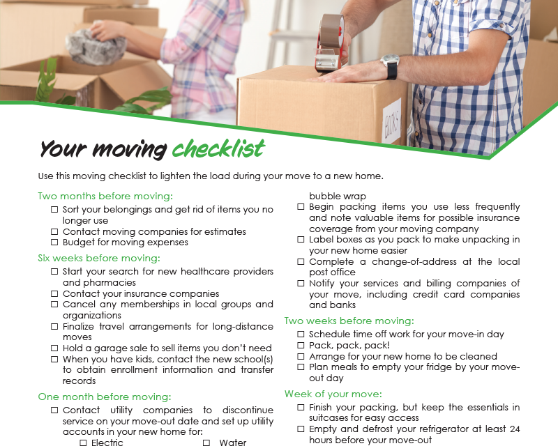 FARM: Your moving checklist
