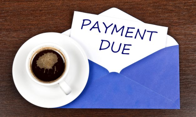 payment due coffee blue