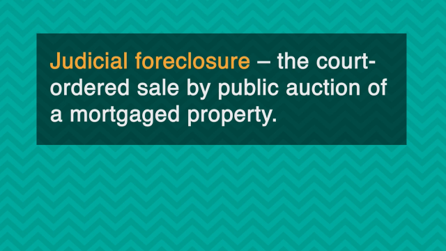 Word-of-the-Week: Judicial foreclosure