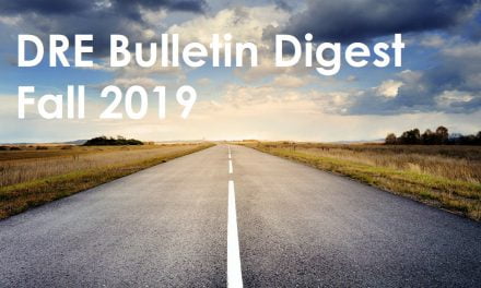 Fall 2019 DRE Bulletin Digest